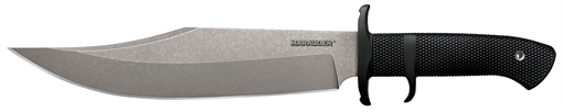 Picture of Cold Steel Marauder 9" Fixed Bowie Plain Stone Washed AUS-8A SS Blade/Black Kray-Ex Handle Includes Sheath CS39LSWBA