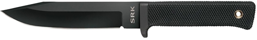 Picture of Cold Steel SRK 6" Fixed Clip Point Plain Black Tuff-Ex Finish SK-5 Steel Blade, 4.75" Black Kray-Ex Handle, Includes Sheath CS49LCK