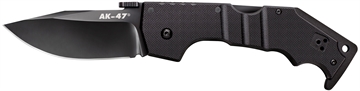 Picture of Cold Steel AK 3.50" Folding Clip Point Plain Black Matte S35VN SS Blade/5.50" Black G10 Handle Includes Belt Clip CS58M