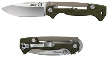 Picture of Cold Steel AD-15 3.50" Folding Plain Spear Point S35VN SS Blade/Black Scales Aluminum/G10 Handle CS58SQ