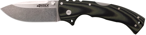 Picture of Cold Steel 4-Max Elite 4" Folding Drop Point Stonewashed S35VN SS Blade/6" Black G10 Handle Includes Belt Clip CS62RMA