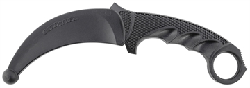 Picture of Cold Steel Karambit Rubber Trainer 4" Fixed Plain Black Santoprene Blade/Black Deep Checkered w/Ring Pommel Santoprene Handle CS92R49