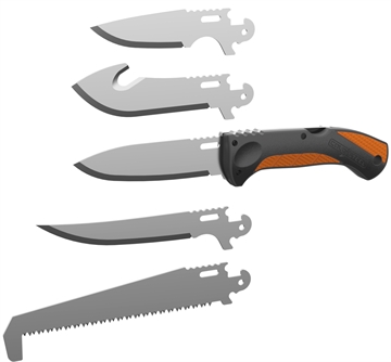 Picture of Cold Steel Click-N-Cut Field Kit Includes Caper Blade, Skinning Blade w/Gut Hook, General Purpose Blade, Boning blade, Bone Saw, Handle & Case CSCCFLDKIT