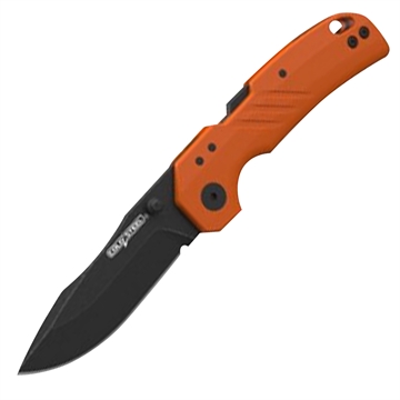Picture of Cold Steel Engage 3" Folding Tanto Plain Black PVD Stonewashed 4116 SS Blade/4.11" Orange GFN Handle Includes Belt Clip CSFL30DPLDBOZ