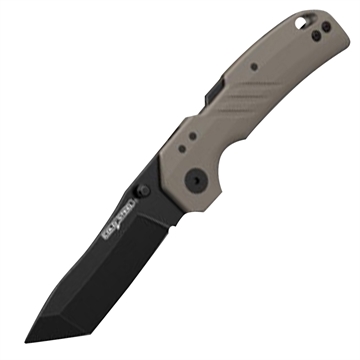 Picture of Cold Steel Engage 3" Folding Tanto Plain Black PVD Stonewashed 4116 SS Blade/4.11" Flat Dark Earth GFN Handle Includes Belt Clip CSFL30DPLTBFZ