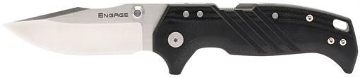 Picture of Cold Steel Engage 3.50" Folding Clip Point Plain Satin S35VN SS Blade/4.11" Black G10 Handle Includes Belt Clip CSFL35DPLC