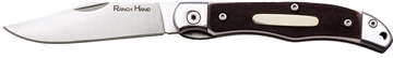 Picture of Cold Steel Ranch Hand 3" Folding Clip Point Plain SK-5 Steel Blade/Brown w/Polished Bolsters Faux Sawed Bone Handle Features Lanyard Hole CSFL3RB