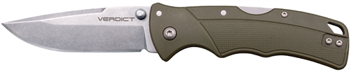 Picture of Cold Steel Verdict EDC 3" Spear Point Plain Folding 4116 Krupp SS Blade, ODG Textured GFN Handle CSFLC3SPSSODGZ