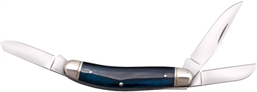 Picture of Cold Steel Gentleman's Stockman 2"/2.10"/2.50" Folding Clip/Sheepsfoot/Spey Plain 8Cr13MoV SS Blade/Dark Blue w/Polished Bolsters Bone Handle CSFLGSTKMB