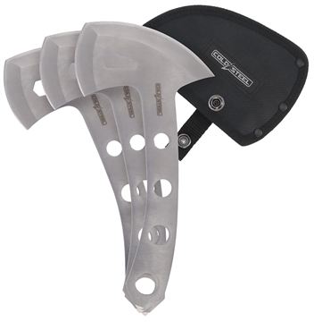 Picture of Cold Steel Throwing Axes 5" Plain 420 Stainless Steel Blade Set of 3 CSTH50AX3PK