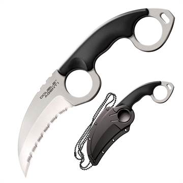 Picture of COLD STEEL DOUBLE AGENT I 7.625 IN AOL 3 IN KARAMBIT SERRATED BLADE W SECURE-EX SHEATH ( BOX ) CLDCS39FKS