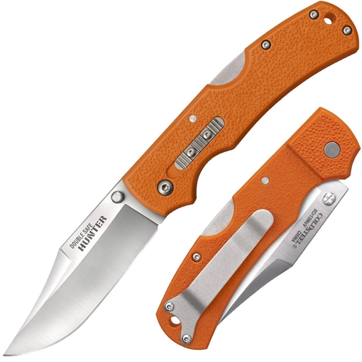 Picture of COLD STEEL DOUBLE SAFE HUNTER ORANGE 8.375 IN OAL 3.5 IN FOLDING CLIP POINT BLADE ( CLAM PACK ) CS-23JB