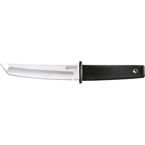 Picture of Cold Steel Kobun 5.50" Fixed Tanto Plain AUS-8A SS Blade/Black Deep Checkered Kray-Ex Handle Includes Belt Clip/Sheath CS17T