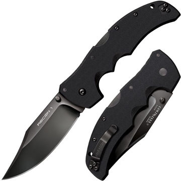 Picture of Cold Steel Recon 1 4" Folding Clip Point Plain DLC Coated American S35VN Blade/Black G10 Handle Includes Pocket Clip CS27BC