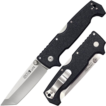 Picture of Cold Steel SR1 Lite 4" Folding Tanto Plain 8Cr14MoV SS Blade/Black Griv-Ex Handle Includes Pocket Clip CS62K1A