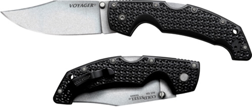 Picture of COLD STEEL LARGE VOYAGER 4" PLAIN EDGE BLADE CLIP FOLDER 29AC CS29AC