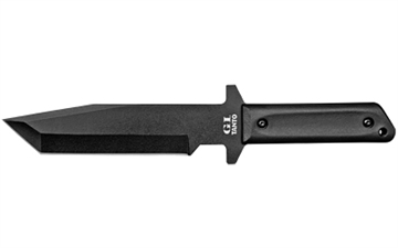 Picture of Cold Steel G.I. 7" Fixed Tanto Plain Black Rust Resistant Finish 1055 Carbon Steel Blade/Black Polypropylene Scales Handle Includes Sheath CS80PGTK