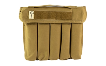Picture of Cole-TAC Can Caddy, Standard Size, 500 Denier Nylon, 9.25"x10.5"x2.5", Coyote Brown, 5 Slots for Suppressor Storage CD102