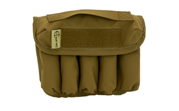 Picture of Cole-TAC Can Caddy, Mini, 500 Denier Nylon, 6.5"x7.5"x2.0", Coyote Brown, 5 Slots for Suppressor Storage CD202