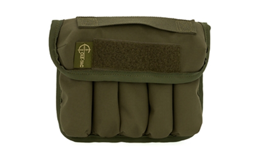 Picture of Cole-TAC Can Caddy, Mini, 500 Denier Nylon, 6.5"x7.5"x2.0" , Ranger Green, 5 Slots for Suppressor Storage CD205