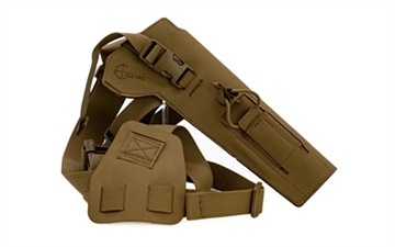 Picture of Cole-TAC Varmint Wrangler, Chest Holster, Fits Most 22LR Suppressor Host (Ruger MK Series/M&P22/Buckmark/TX22) with Suppressors Attached, Matte Finish, Coyote Brown VW102