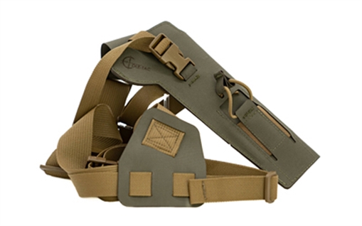Picture of Cole-TAC Varmint Wrangler, Chest Holster, Fits Most 22LR Suppressor Host (Ruger MK Series/M&P22/Buckmark/TX22) with Suppressors Attached, Matte Finish, Ranger Green VW104