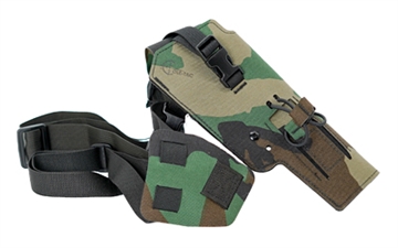 Picture of Cole-TAC Varmint Wrangler, Chest Holster, Fits Most 22LR Suppressor Host (Ruger MK Series/M&P22/Buckmark/TX22) with Suppressors Attached and Weapon Mounted Light, M81 Woodland VW116