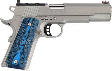 Picture of Colt's Manufacturing Competition Optics-Ready 1911, Semi-automatic, Single Action Only, 45 ACP, 5" Barrel, Optics Ready, Stainless Steel Finish, Silver, G10 Grips, 8 Rounds, 1 Magazine O1070CCS-OR