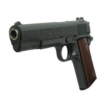Picture of Colt 1911 Gov't Model Handgun .45 ACP 7rd Magazine 5" Barrel Black with Filigree Frame and Barrel No Sights O1911C-Z MODFB