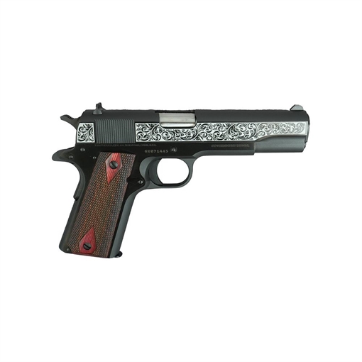 Picture of Colt 1911 Gov't Model Handgun .45 ACP 7rd Magazine 5" Barrel Two Tone with Filigree Frame and Barrel No Sights O1911CZ MODFBTT