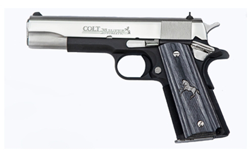 Picture of Colt's Manufacturing 1911C, TALO, Semi-automatic, 1911, Full Size, 38 Super, 5" Barrel, Blued Finish Frame, Silver Slide,, Steel Construction, 9 Rounds, 1 Magazine O1911C-38-JAL