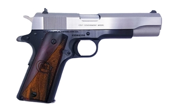 Picture of Colt's Manufacturing 1911C, TALO, Semi-automatic, 1911, Full Size, 38 Super, 5" Barrel, Black Frame, Silver Slide, Steel Construction, Wood Grips, 9 Rounds, 1 Magazine O1911C-38-JAL-HG