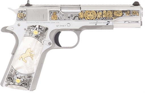 Picture of COLT 1991 AZTEC EMPIRE 38SUP SS 5" W/KNIFE 1 OF 500 (TALO)< O1911C-SS38-QTZ