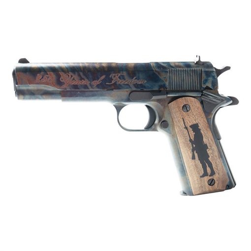 Picture of Colt 250 Years of Freedom 1911 Gov't Model Handgun .45 ACP 7rd Magazine 5" Barrel Case Hardened Limited 1/50 O1911C-Z 1MODCCH250