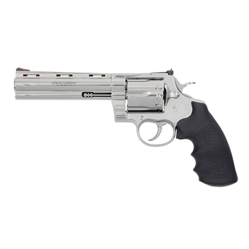 Picture of Colt Mfg Anaconda 44 Mag 6 Shot 6" Stainless Recessed Target/Vent Rib Barrel, Cylinder & Frame, Black Hogue Rubber w/Finger Grooves Grip ANACONDASP6RTS