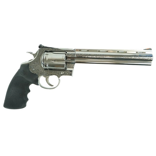 Picture of Colt Anaconda "Filigree Frame and Barrel" Handgun .44 Mag 6rd Capacity 8" Barrel Silver with Black Grip ANACONDA-SP8RTS MODFB