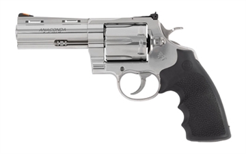Picture of Colt's Manufacturing Anaconda, Revolver, Single/Double Action, 45 Long Colt, 4.25" Barrel, Stainless Steel Finish, Silver, Hogue Rubber Grips, 6 Rounds ANACONDA-SP4RTS-45C ANACONSP4RTS45C