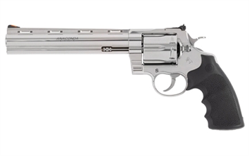 Picture of Colt's Manufacturing Anaconda, Revolver, Single/Double Action, 45 Long Colt, 8" Barrel, Stainless Steel Finish, Silver, Hogue Rubber Grips, 6 Rounds ANACONDA-SP8RTS-45C ANACONSP8RTS45C