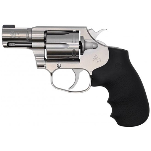 Picture of Colt Mfg Cobra 38 Special 6 Shot 2" Brushed Stainless Steel Barrel & Cylinder, Matte Stainless Frame, Black Hogue Rubber w/Finger Grooves Grip COBRASB2BB