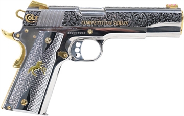 Picture of COLT COMPETITION 38 SUPER 5" 9RD ORO BLANCO CUSTOM GRIPS* O1073CCSOB