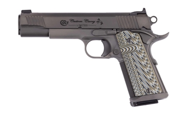Picture of Colt's Manufacturing Custom Carry Government, Semi-automatic, 1911, Full Size, 45 ACP, 5", Stainless/Smoke DLC, 8 Rounds, 1 Magazine, National Match, Thumb Safety, Stainless Steel, Matte O1080CS