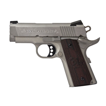 Picture of Colt's Manufacturing Defender SS, Compact 1911, Semi-automatic, Metal Frame Pistol, 45ACP, 3" Barrel, Alloy, Stainless Finish, G10 Grips, White Dot Carry Novak Sights, 7 Rounds, 1 Magazine O7000XE