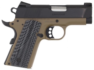 Picture of Colt's Manufacturing Defender, Semi-automatic Pistol, 1911, Officer Size, 45 ACP, 3" Barrel, Cerakote Finish, Flat Dark Earth Frame, Black Slide, G10 Grips, Novak Nights Sights, 7 Rounds, 1 Magazine 7800XE-FDE O7800XE-FDE