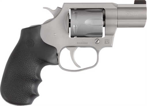 Picture of Colt Mfg King Cobra Small 357 Mag 6 Shot 2" Matte Stainless Steel Barrel, Cylinder Frame, Black Hogue Overmolded Grips, Exposed Hammer KCOBRASM2BBS