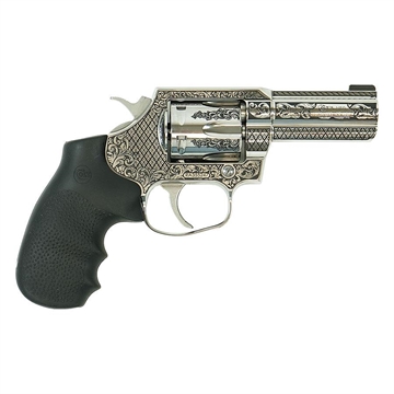 Picture of Colt King Cobra Custom Engraved Filigree Handgun .357 Mag 6rd Capacity 3" Barrel Silver with Black Grip KCOBRA-SB3BB MODFB