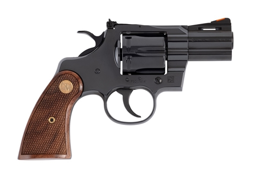 Picture of Colt's Manufacturing Python, Revolver, Double/Single Action, 357 Magnum, 2.5" Barrel, Blued Finish, Black, Blade Front/Adjustable Rear Sight, Wood Grips, 6 Rounds PYTHON-BP2WTS
