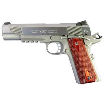 Picture of COLT MODEL O RAIL GUN HGA 45ACP 5IN BBL SS WHITE DOT CARRY NOVAK SIGHTS 01070RG O1070RG