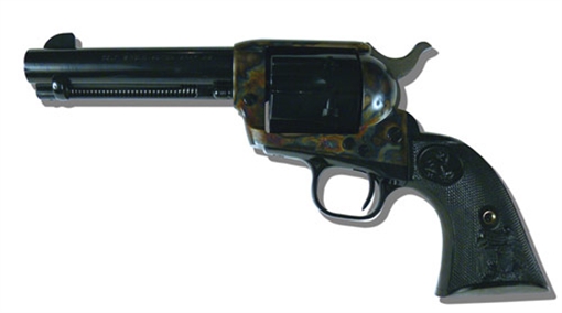 Picture of Colt Mfg Single Action Army Peacemaker 45 Colt (LC) 6 Shot 5.50" Blued Barrel & Cylinder, Color Case Hardened Frame, Black Polymer Grip P1850