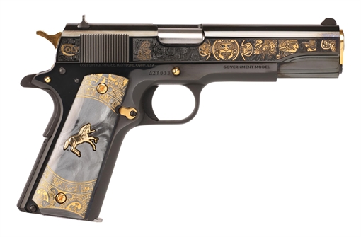 Picture of Colt SER 70 AZT EMPIRE GOLD 38SUP # 1-OF-25 O1911CM-38AZT