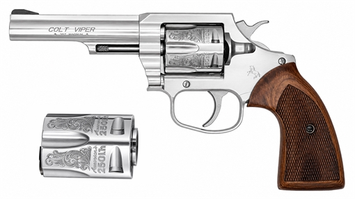 Picture of COLT VIPER 357 MAG 250TH SCROLL 4.25IN BARREL SS 6RD VIPER-SP4WRR-250TH CAMFOUR EXCLUSIVE VIPER-SP4WRR-250TH